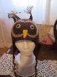 Silly owl hat hand crocheted by CRazy Rebecca