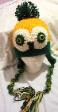 Green Bay Packer hand crocheted owl hat by Crazy Rebecca