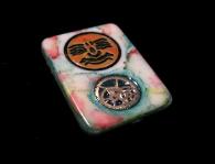 Steampunk wild card rummikub altered game tile magnet by crazy rebecca