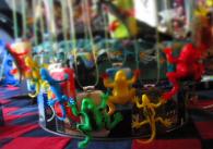 altered domino necklaces with frogs and lizards by crazy rebecca